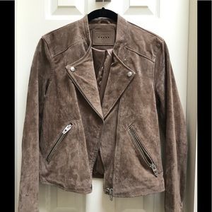 Genuine suede taupe Mojo jacket BLANK NYC; NWOT S